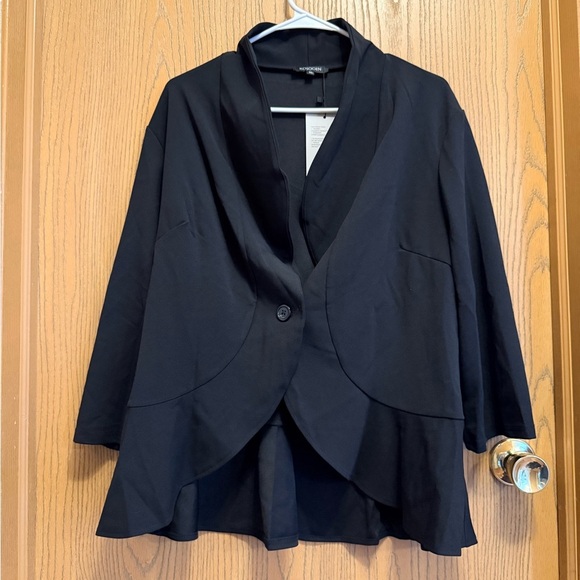 Macy's Black One-Button Blazer Jacket Cardigan - Picture 7 of 8